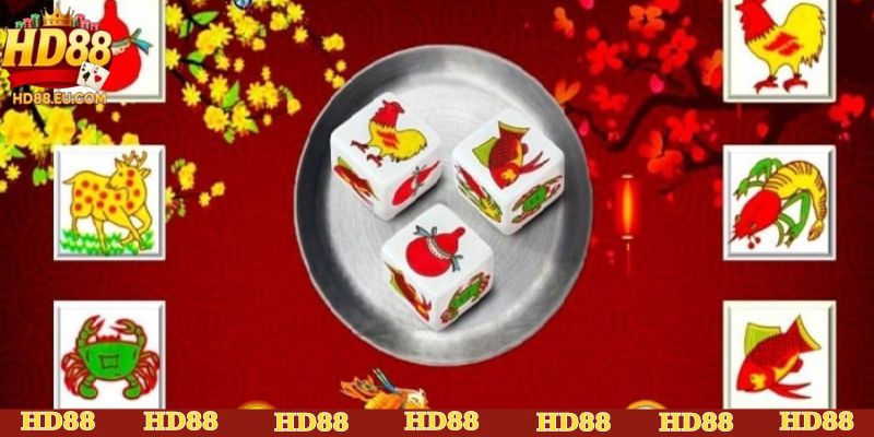 Chơi bầu cua tôm cá theo cặp đối xứng