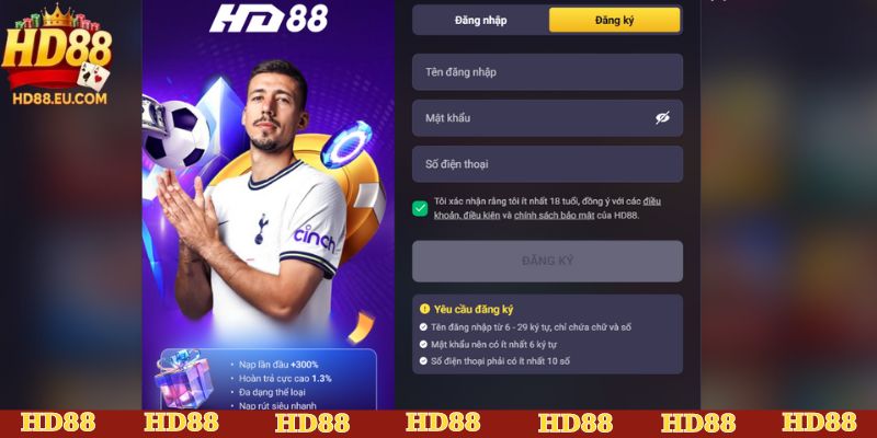 Hướng dẫn nhập thông tin đăng ký HD88