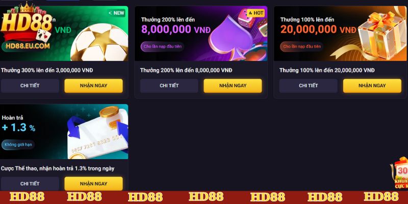 Khuyến mãi HD88 tri ân hội viên thưởng lớn