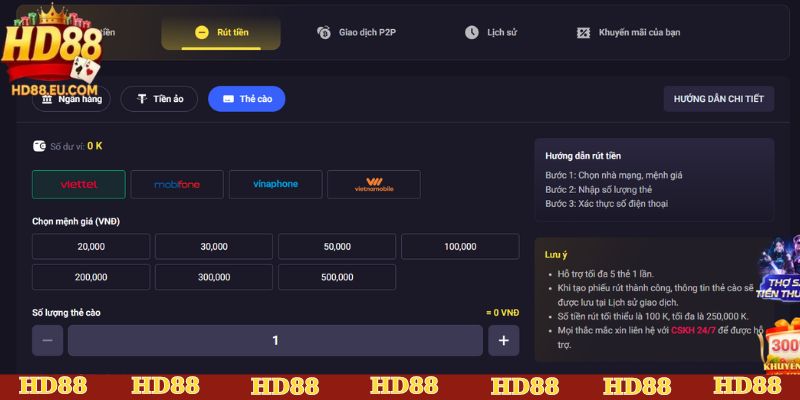 Những lỗi nên tránh khi rút tiền HD88